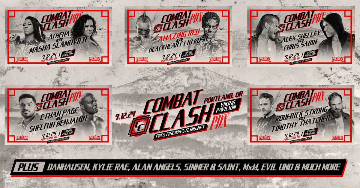 🚨 PACIFIC NORTHWEST 🚨 #CombatClashPDX July 12th, 2024 Portland, Oregon Viking Pavilion Arena All Ages (bar with ID) Limited floor tickets still available! Much more to be announced. 🎟 eventbrite.com/e/prestige-wre…