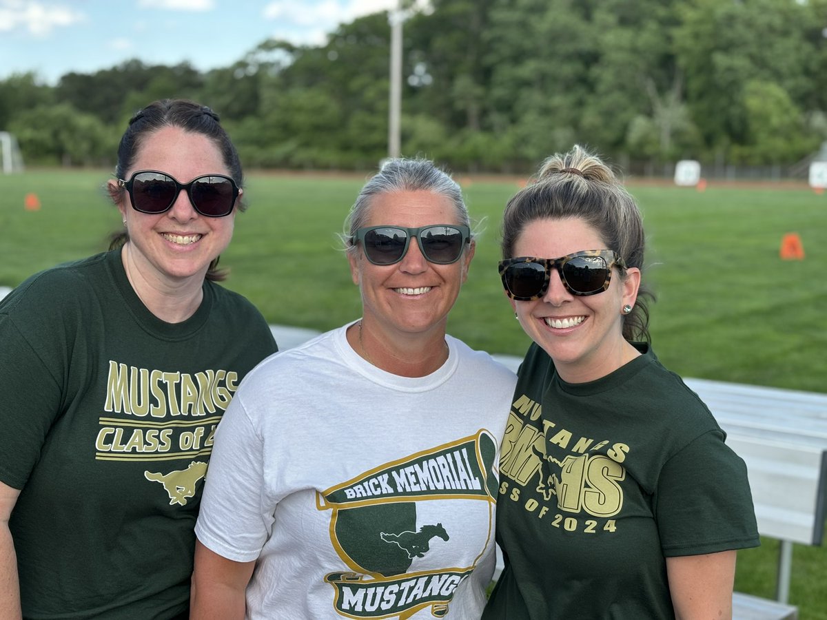 Shoutout to our amazing Powderpuff coaches Mrs. Decker, Mrs. Petrulla, and Mrs. Stanley! 🏈 They're ready and pumped for tonight's game. Let's show them some love and support, Mustangs! 💪 #LetsGoStangs #PowderPuff #MustangPride #AmazingCoaches @BMSTANGSports