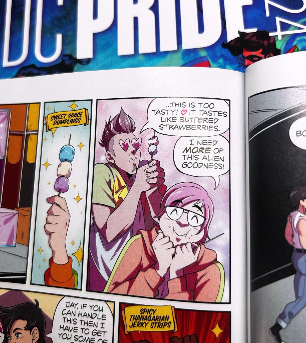 It’s official. Superman Jon Kent, Jay Nakamura, Bunker, and Ray are spotted in #DCPride 2024 👀 It’s a fun story! Shoutout to all my fellow peers involved throughout too 🙌🏿 Out now!

Art + Colors : @OhHeyDJ 🚀
Letters : Lucas Gattoni 🚀