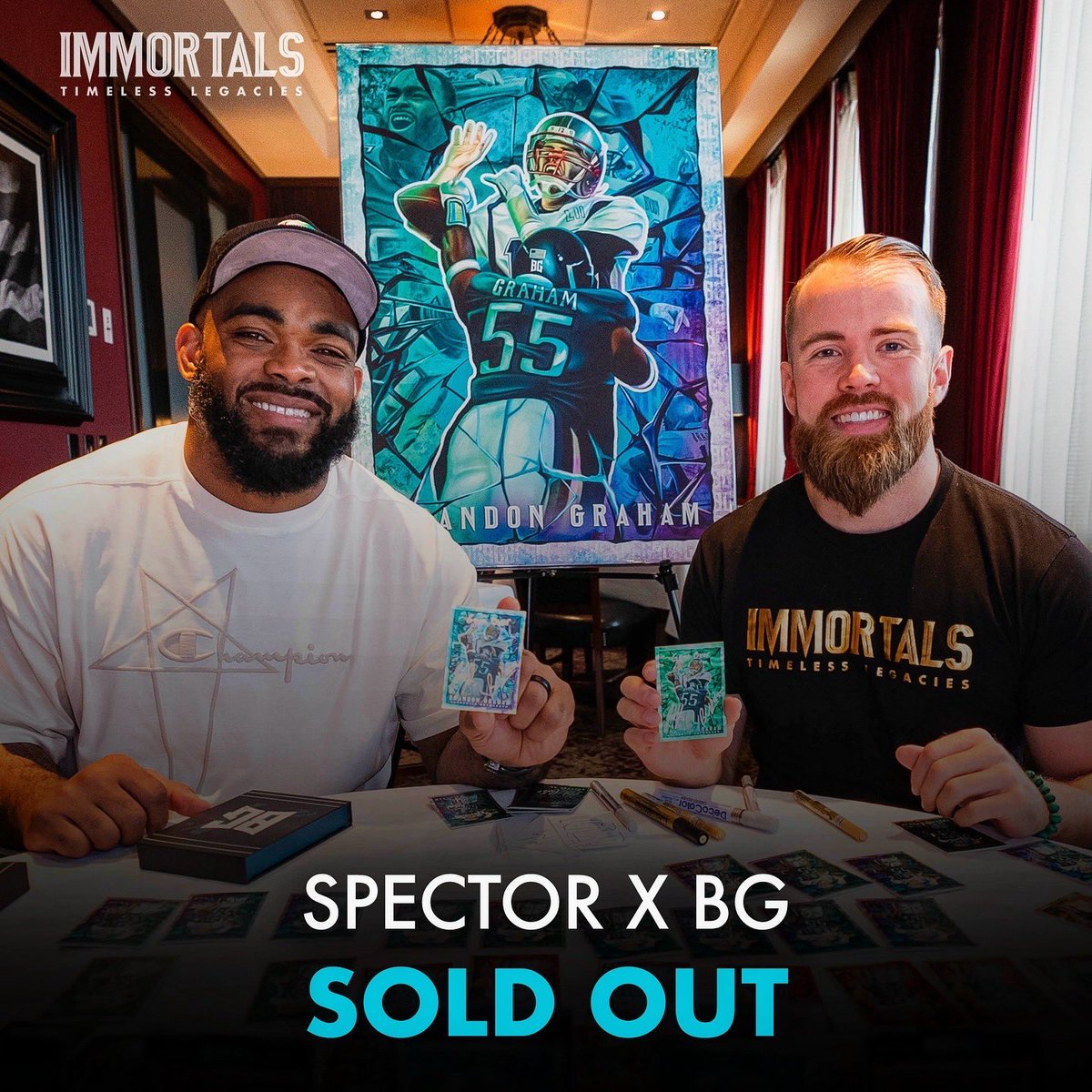 SOLD OUT ‼️This moment will never get old 🦅 The sack heard around the world ✍️ Shout out everyone who grabbed Immortals Trading Card II 🔥 

#immortals