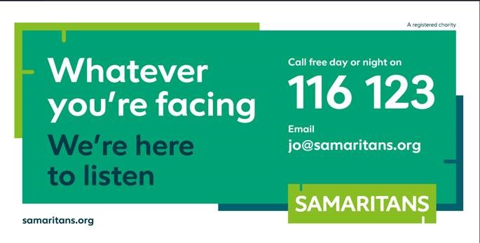 Life can be tough, but support is available. 💚 

The team @samaritans are a registered charity aimed at providing emotional support to anyone in emotional distress, struggling to cope, or at risk of #suicide. More information can be found here: ⬇️ 

samaritans.org