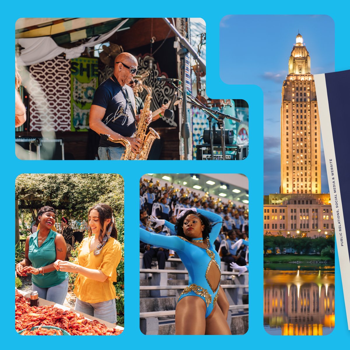 whenwemesh's tweet photo. Sometimes the most exciting adventures happen when you're a tourist in your own city—there’s no better way to do that than with @visitbatonrouge! We worked hard to share the very best parts of the city we call home in this 2023 annual impact report #BTRtogether #ExploreBatonRouge https://t.co/ltVIe3Wlun