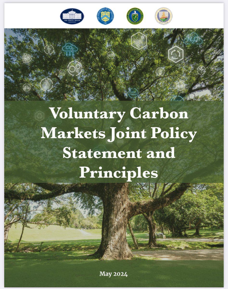 I welcome the US’s leadership in launching its voluntary carbon markets principles. Alongside @USTreasury @SecGranholm @SecVilsack and @johnpodesta, I’m pleased to be working to unleash enormous financing for decarbonisation globally whitehouse.gov/wp-content/upl…