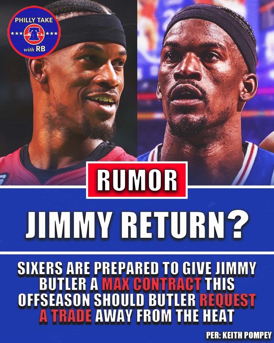 The Sixers are willing to pay Jimmy Butler a MAX CONTRACT if he requests a trade 😳👀 Would you be open to a Jimmy return? 🤔 #Sixers #76ers #ForTheLoveOfPhilly