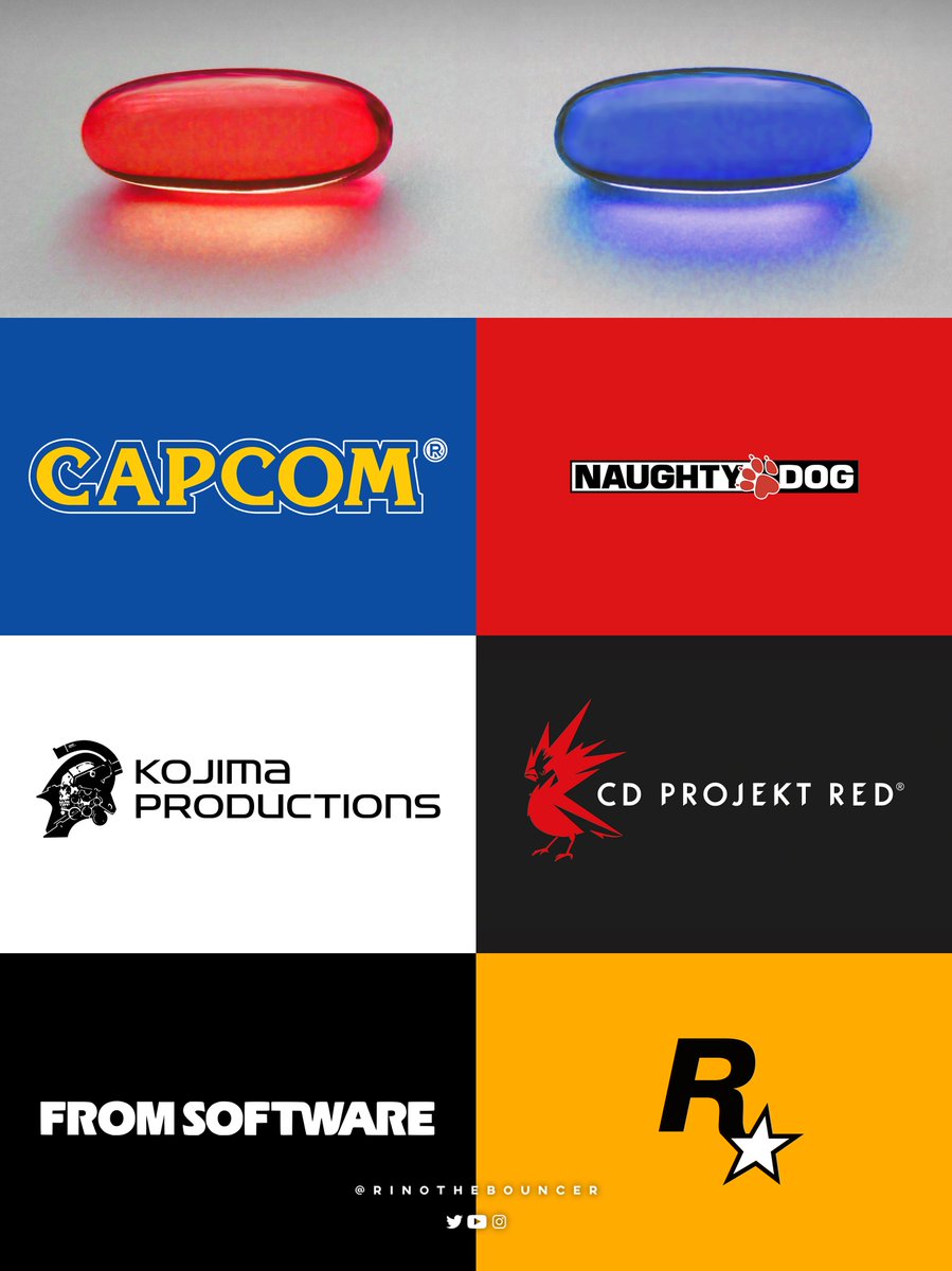 Which set of video game makers would you choose if you had to pick one?🚀 🔴Red Pill 🔵Blue Pill Let’s go!😎 #PlayStation #Gaming