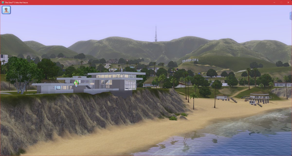A beautiful LA mansion overhanging the beach. I'm not mad #TheSims #TheSims3