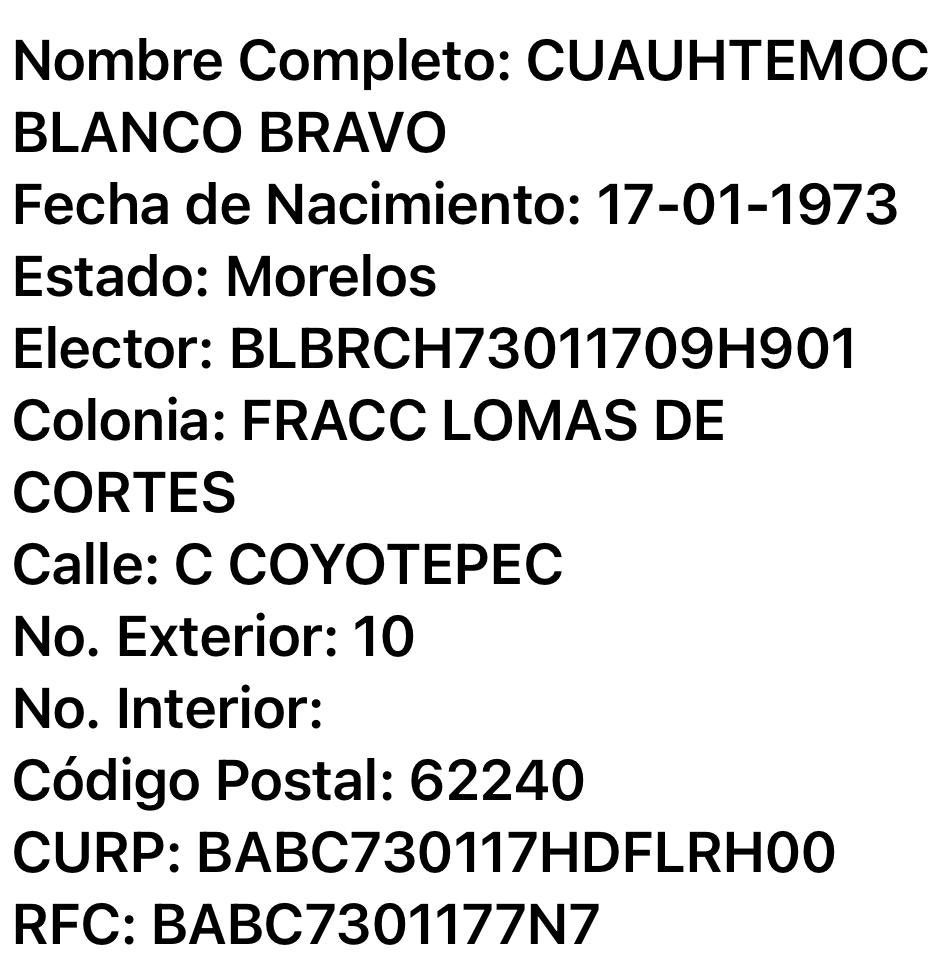 Familia como lo prometí el día de ayer anexo información sobre la cuenta en el PROVEN Bank Limited en las Islas Cayman del Gobernador con licencia del Estado de Morelos Cuauhtémoc Blanco Bravo por la cantidad de $2 millones 413 mil 953 dólares.

Para quienes señalen que es una