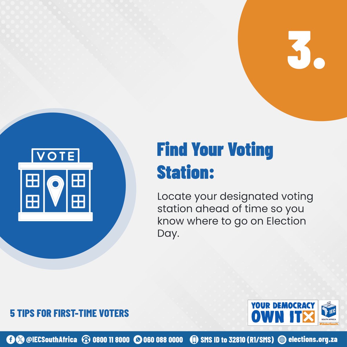 First-time voters! Voting for the first time is like unlocking a new level in citizenship. Take a deep breath, cast your ballot with confidence, and know that you're making history. Here are 5 tips to get you through today. Let's do this! ✖ 💪#SAelections24 #FirstTimeVoter