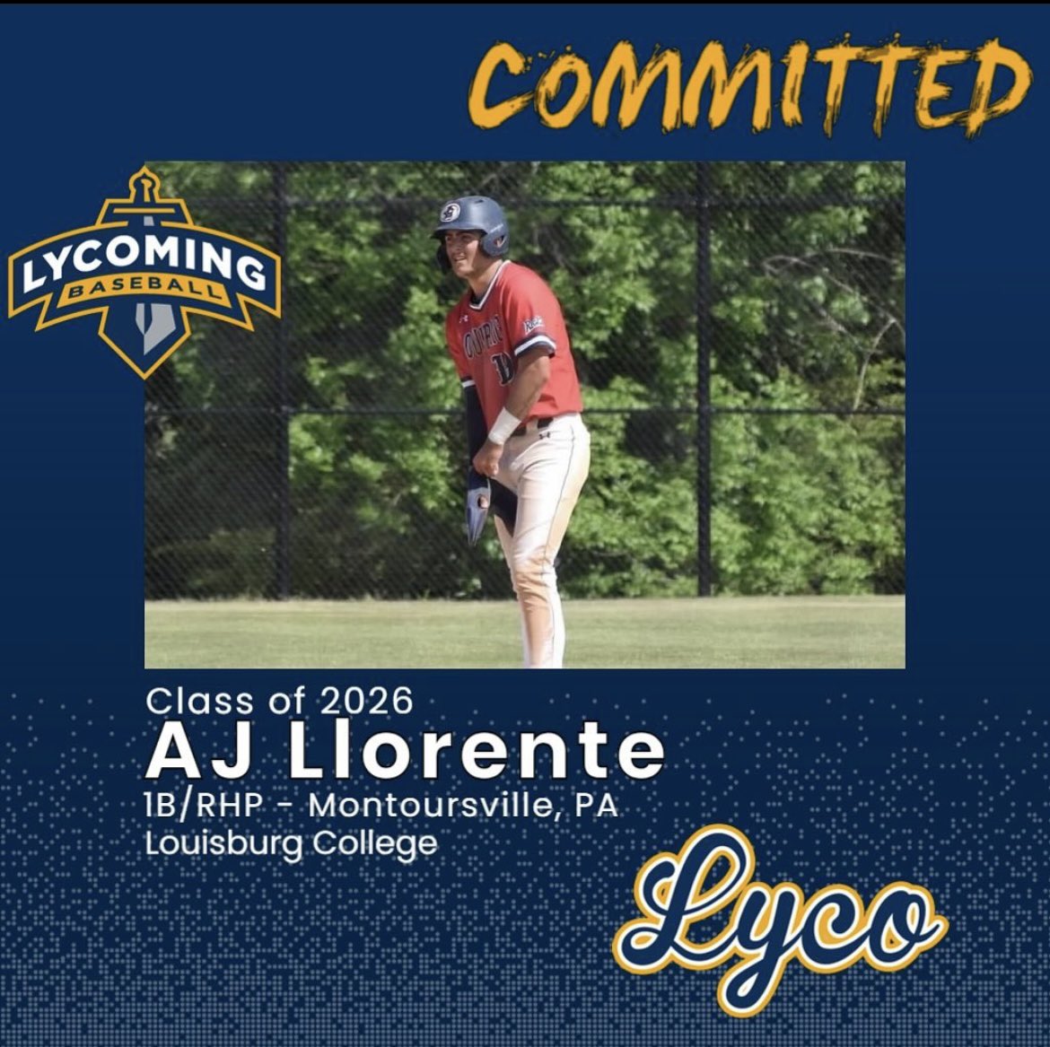 Congratulations to AJ Llorente for his commitment to Lycoming College! 
#Rollcanes #Jucoroute #CanesMovingOn