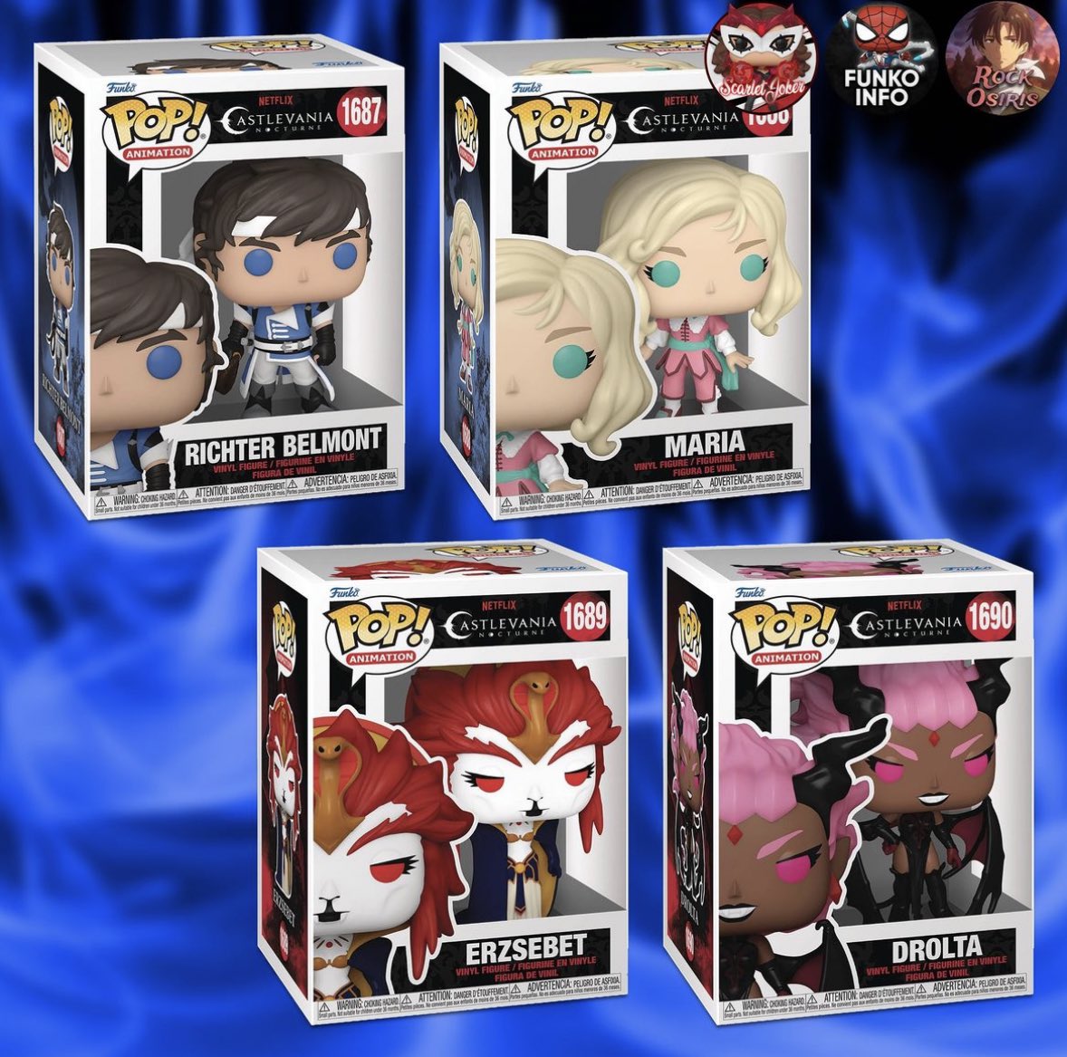 First look! The new Castlevania Nocturne Funko POPs! Going live at the links below this week ~ Thanks @funkoinfo_ ~
EE ~ fnkpp.com/EE
Amzn ~ fnkpp.com/Amzn
MHS ~ fnkpp.com/MH
#Ad #CastlevaniaNocturne #FPN #FunkoPOPNews #Funko #POP #POPVinyl