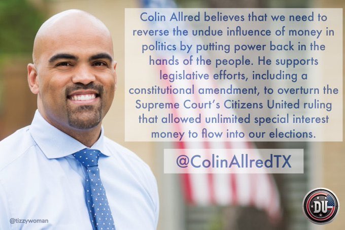 Colin Allred beat a MAGA conservative to win his seat in Congress. I personally know many of his constituents and they ALL support him because they say that he listened to their concerns and took them to Congress. How refreshing for TX to be represented instead of ruled. We