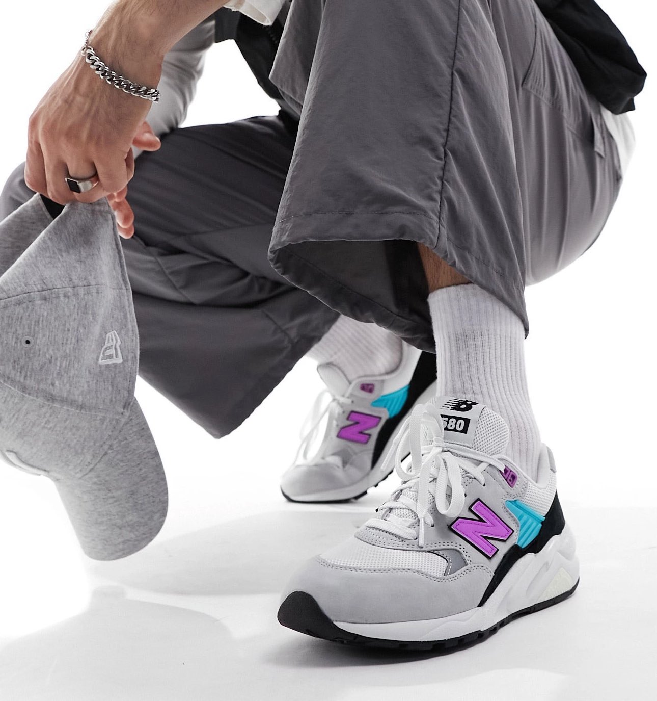 スニーカー New Balance 580 'Raincloud Cosmic Rose' New Balance 580 Lifestyle Sneakers 'Raincloud Cosmic Rose