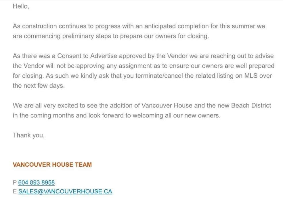 Mysteriously, both Craigslist ads have disappeared today... 🤔

The Westbank legal team is watching 👀

For context, Westbank did the same thing when Vancouver House was set to complete - they prohibited pre-sale buyers from listing their units.

#VanRE