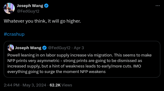 not_a_whale_yet's tweet photo. That, or it's the result of out of control, stealth liquidity injections and fiscal spending needing to find a home. Long bonds aren't appealing if inflation is going to be higher for longer. In the words of @josephwang, #crashup https://t.co/kdQIYKU5ra