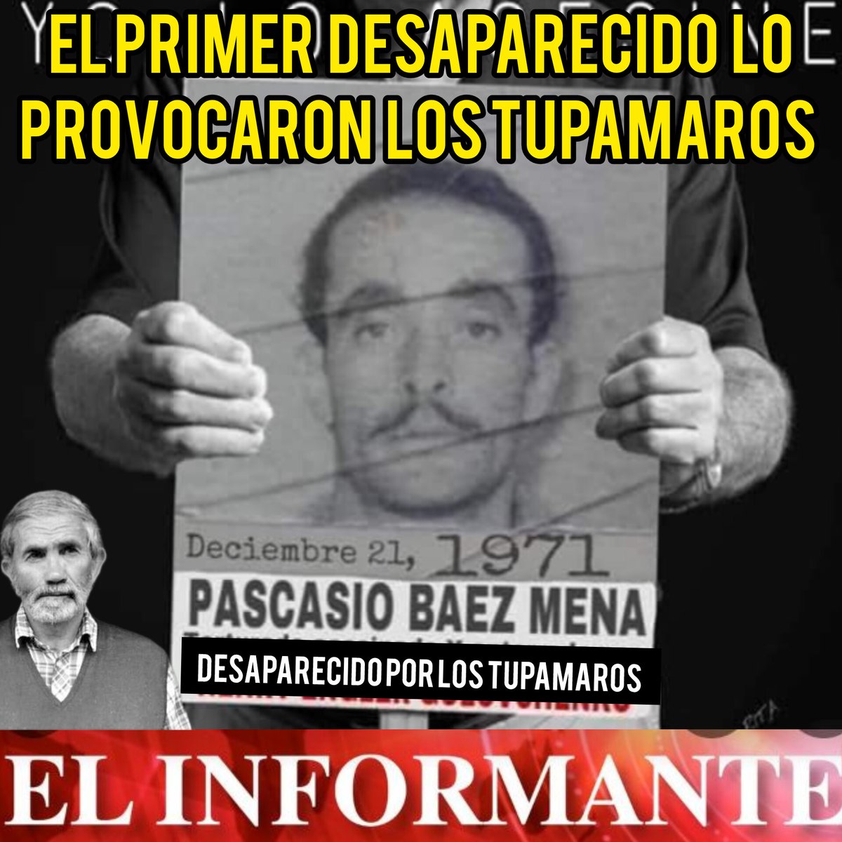 🔴 𝗘𝗹 𝗣𝗥𝗜𝗠𝗘𝗥 𝗗𝗘𝗦𝗔𝗣𝗔𝗥𝗘𝗖𝗜𝗗𝗢 𝗹𝗼 𝗣𝗥𝗢𝗩𝗢𝗖𝗔𝗥𝗢𝗡 𝗹𝗼𝘀 𝗧𝗨𝗣𝗔𝗠𝗔𝗥𝗢𝗦 ▶️ El 21 de diciembre de 1971, Ramón Pascasio Báez Mena, un peón rural uruguayo, fue apresados, torturado y asesinado por la banda terrorista Tupamaros (hoy MPP LISTA 609).