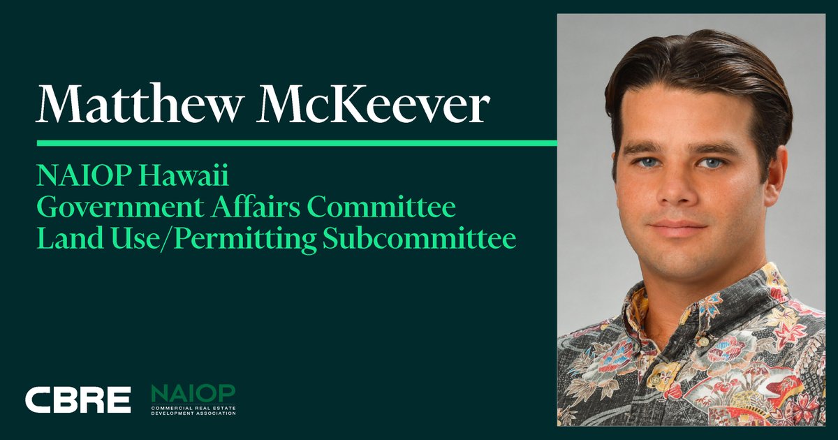 Honored to join NAIOP Hawaii Government Affairs Committee - Land Use/Permitting Subcommittee. After submitting testimony for SB 1170 during the recent legislative session, I'm excited to get more involved in shaping policies that impact our industry.
