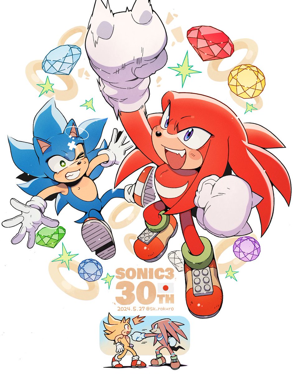 (堂々遅刻！)
🇯🇵HAPPY 30TH ANNIVERSARY❤️‼️
#KnucklesTheEchidna
#SonicTheHedgehog #ソニかつ