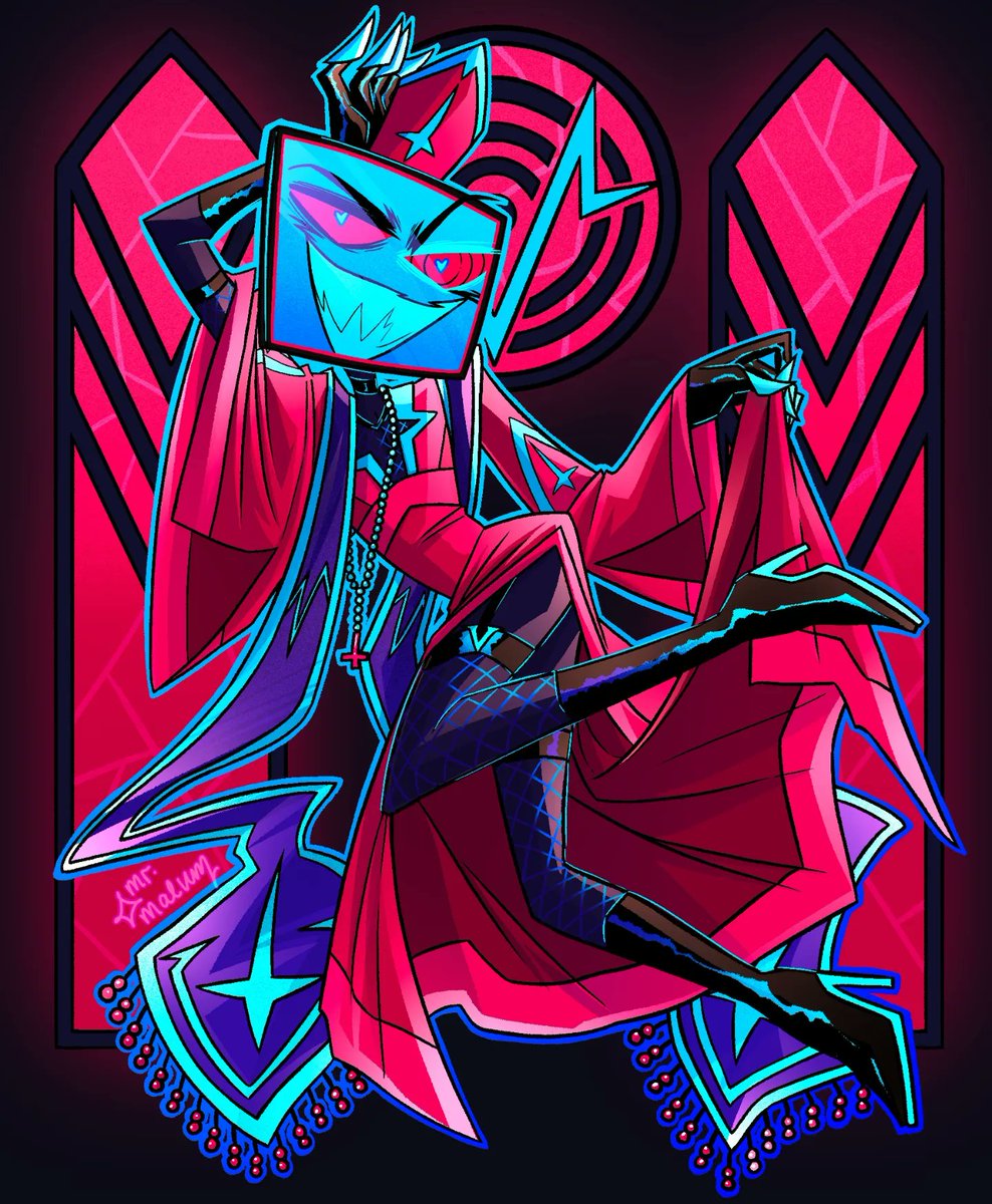 Commission for dear beloved Johnny Alucard on insta 🥰🥰 #vox #hazbinhotelvox #hazbinhotelfanart #hazbin #hazbinhotel