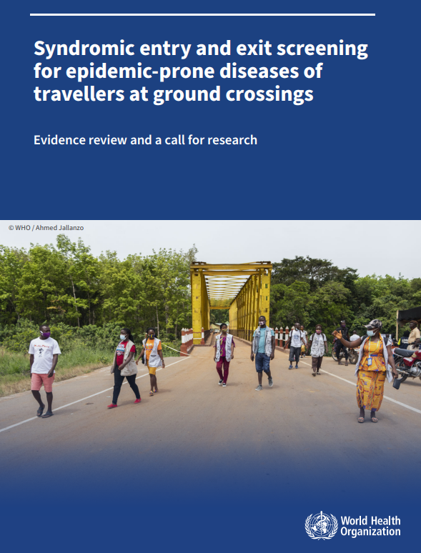 SmartFlightInfo's tweet photo. New @WHO document assesses available scientific evidence on the efficacy of #syndromic entry and exit screening to prevent or limit the spread of epidemic-prone #diseases at ground crossings and is intended as a call for #research in this field.
https://t.co/PtyhCxiiJ3 https://t.co/krniF9H8cY