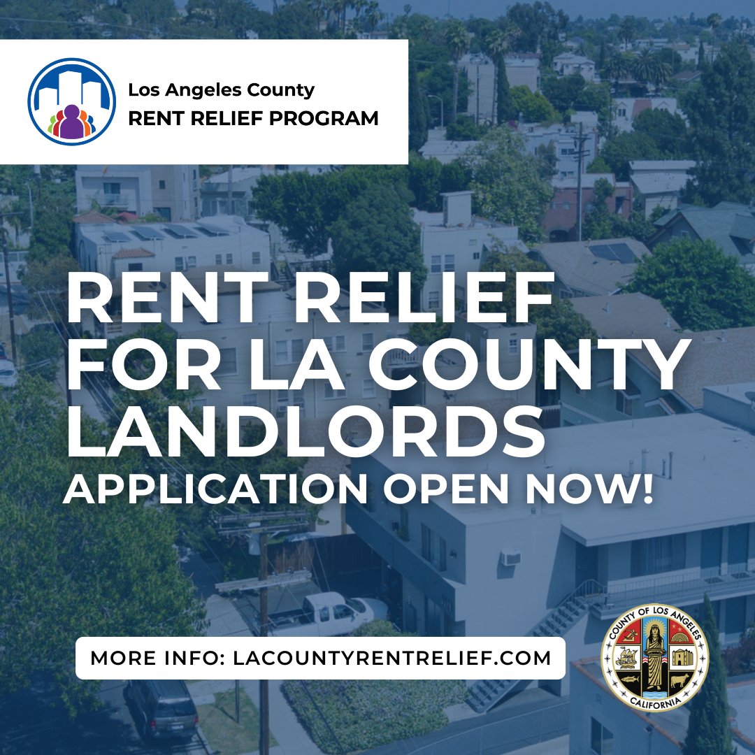 Don't miss out, #LACounty Landlords! Only one week left to apply for the LA County Rent Relief Program. Mark your calendar - final day is June 4th! Start your application today 👉 lacountyrentrelief.com