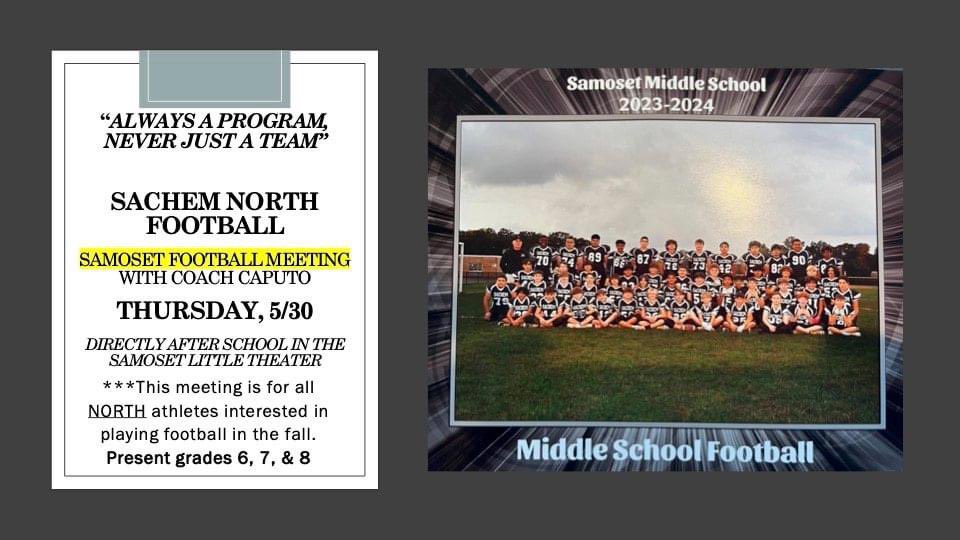 Coach Caputo will host a players-only team meeting with the Seneca and Samoset programs this week. 🏹