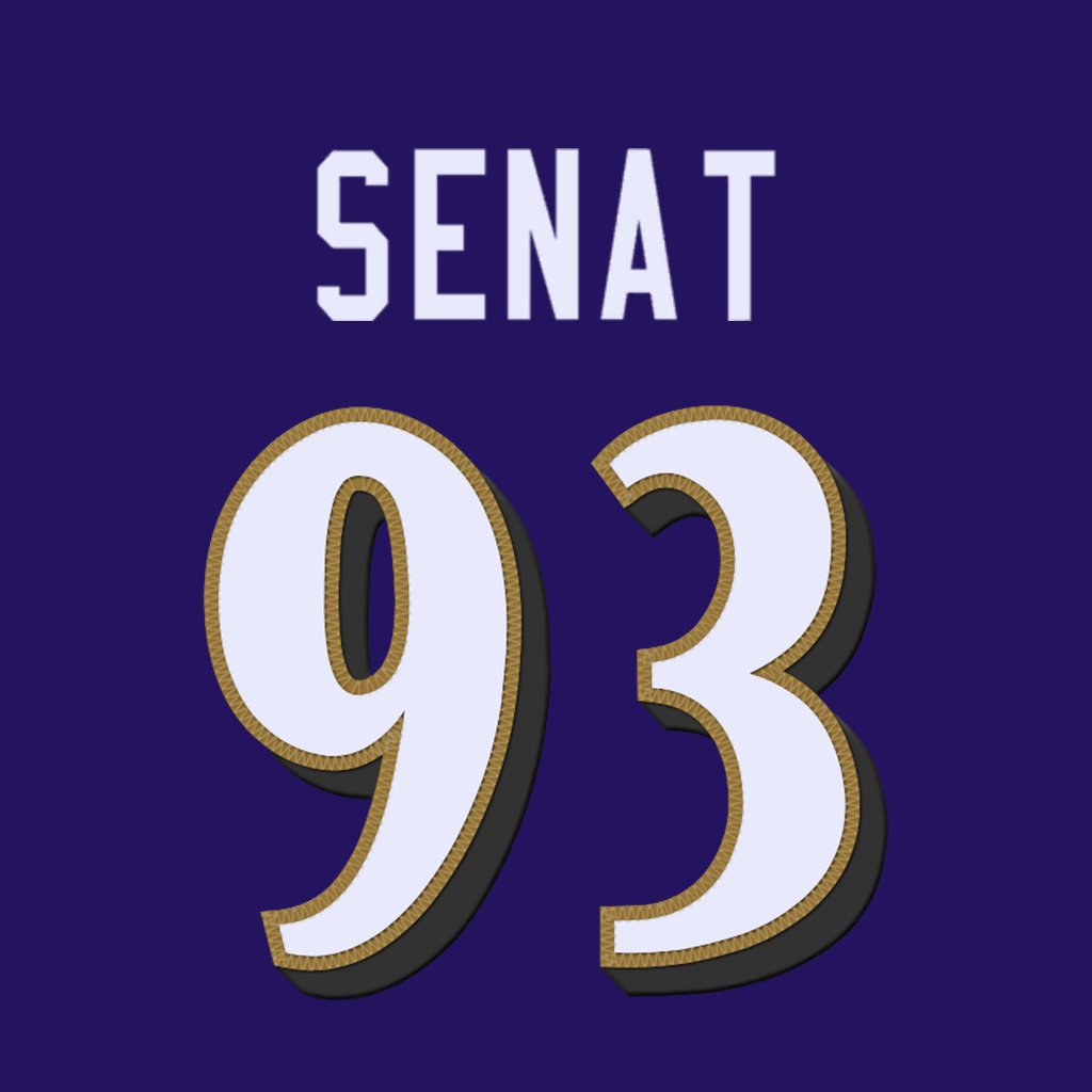 Baltimore Ravens DL Deadrin Senat (@Deadrin10) is wearing number 93. Last assigned to Bravvion Roy. #RavensFlock