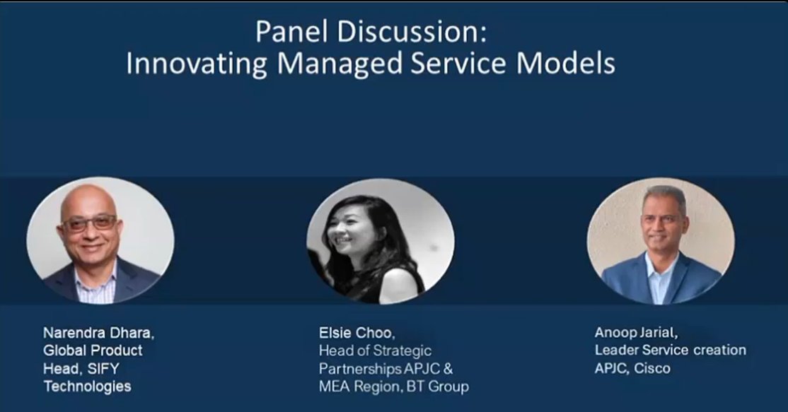 Learn the #ManagedServices APJC market view, outlook and the key trends and growth opportunities for #CiscopartnersAPJC. Hear from Cisco and Managed Service Partners how it has shifted the business model.

cs.co/6019e61xV