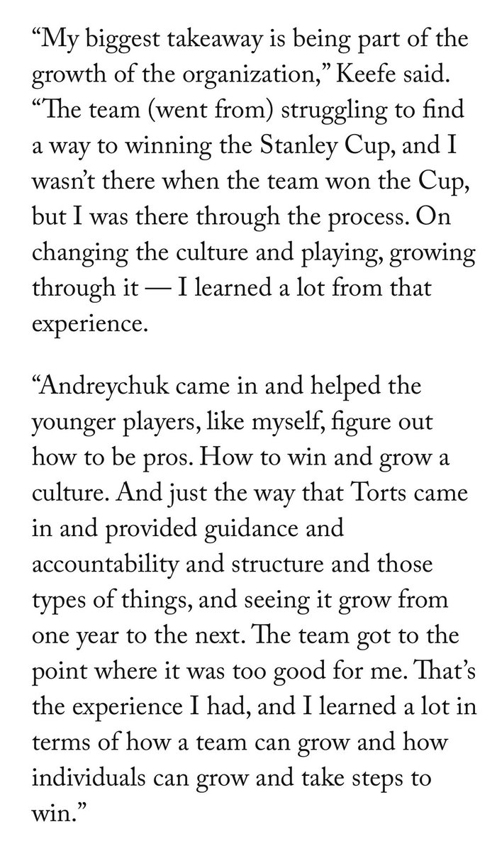 Interesting to hear Sheldon Keefe talking about John Tortorella and his time with #tblightning being so influential in his path. Enjoyed writing about that formative period, including insight from Marty St. Louis nytimes.com/athletic/16650…