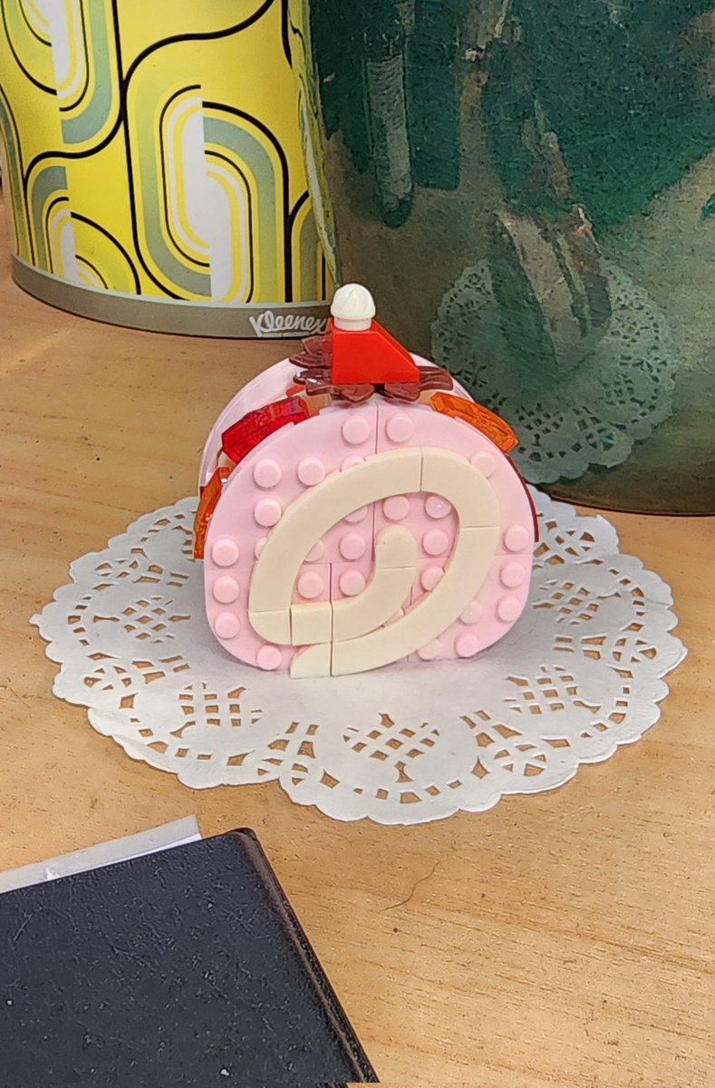 I can't get over how cute this swiss roll 'lego' is!