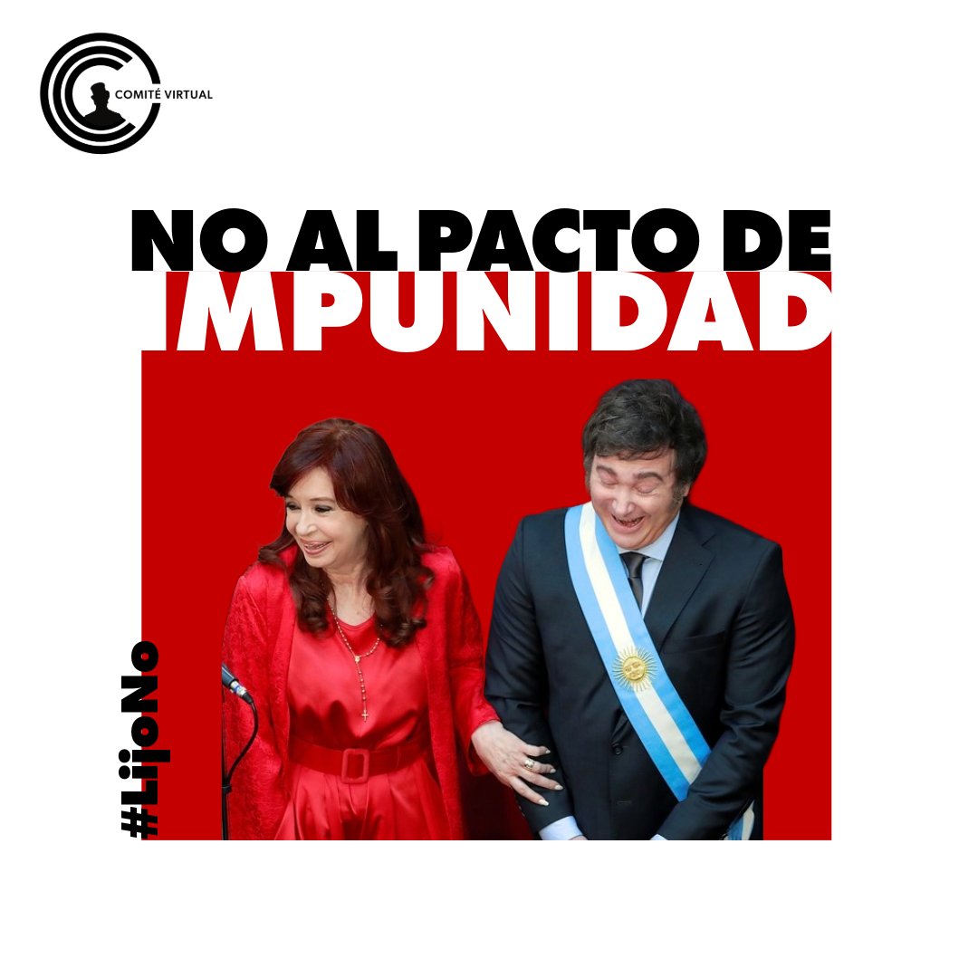 No al pacto de impunidad. 
No a la justicia corrupta
No a la casta político-judicial. 
#LijoNo.