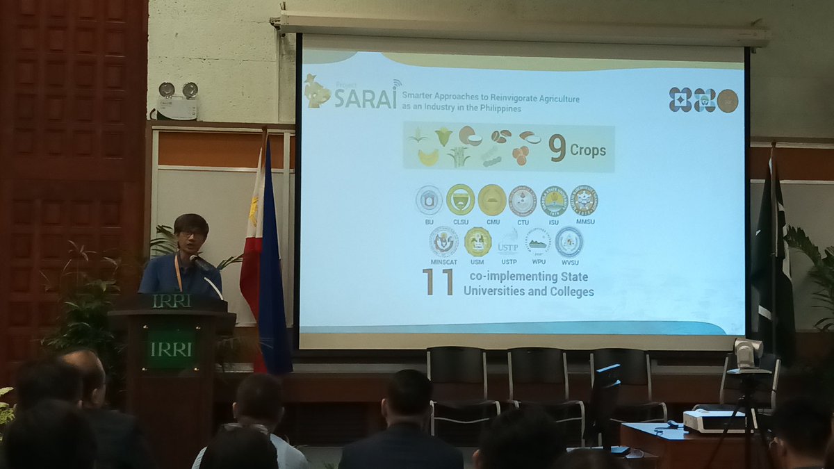 UrbanAgriGeek's tweet photo. Prof Moises Dorado of @UPLBOfficial is giving a plenary session on Project SARAI at #ICTforAg2024 Philippines.

#ICTforAg @ICTforAg @irri @atiinteractive @USAID @CGIAR  #AgInnovation https://t.co/npBlvb8B1M