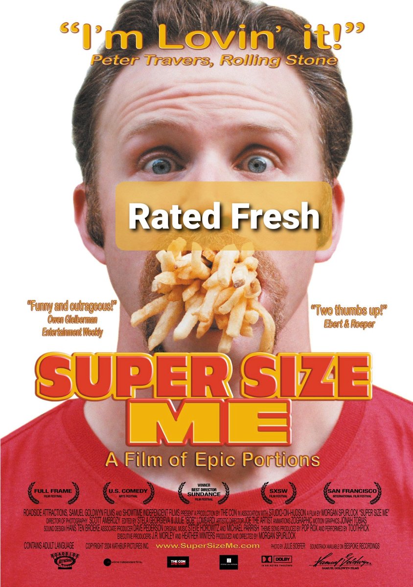 #SuperSizeMe 4 out of 5 #MovieReview #RatedFresh #RIPMorganSpurlock