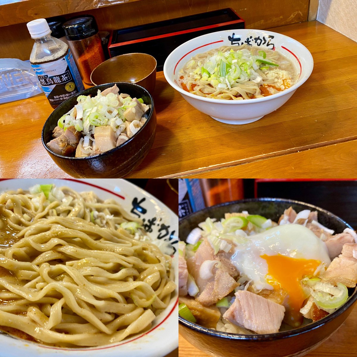 郡山市台新
ちばから 郡山店

らーめん豚無 
(麺硬め 野菜なし ちょいニンニク ネギ 辣油)
節券 温玉 
#豚飯 
いつも心遣いありがとうございます🍜🙏♫
🍜頭なしも美味しい😋
久しぶりの豚飯🍚やっぱり迫力が凄い💦
ご馳走様でした🍜😋😋😋🍜
#ちばから郡山店 #ちばから郡山 #ちばから #郡山市ラーメン