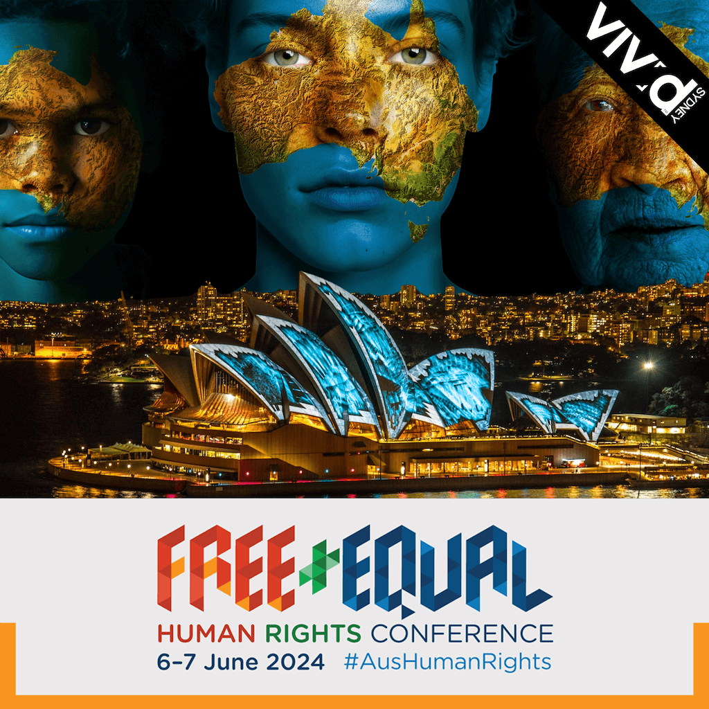 We’re looking forward to being part of the Free + Equal Conference in Sydney on 6 and 7 June 2024, with @aushumanrights

Join us to help pave the way for an overhaul of Australia’s human rights framework. 
REGISTER: hubs.ly/Q02yLjbL0
#AusHumanRights #AHRC
<a href="/VividSydney/">Vivid Sydney</a> Ideas