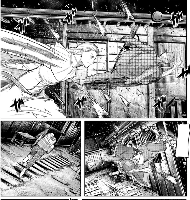 ROPPEN-六篇-の第53話を脱稿しました。この漫画のバトルシーンは背景が大事だなぁとしみじみ思っています。まぁ漫画の場合、アニメと違いあんまり背景描きすぎてもダメだと思うんですけどね、、53話お楽しみに!#ROPPEN 