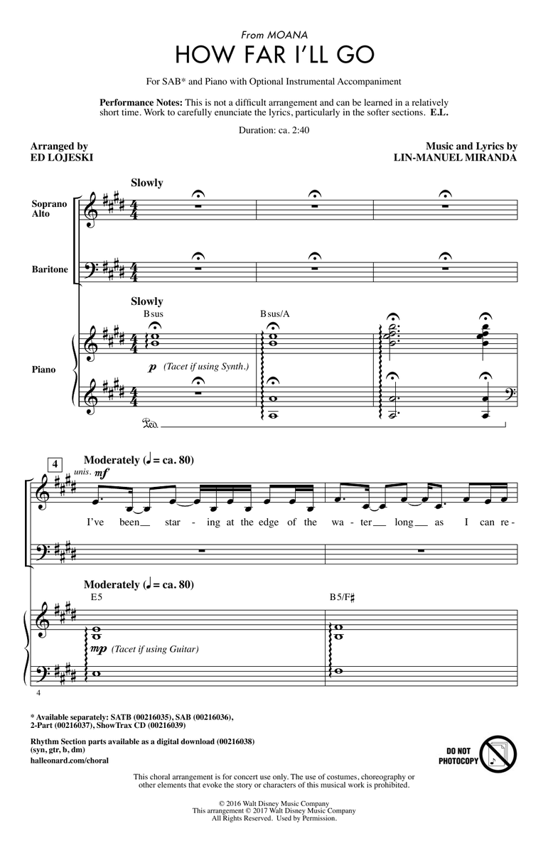 Lin-Manuel Miranda How Far I'll Go (from Moana) (arr. Ed Lojeski) Sheet Music Notes freshsheetmusic.com/lin-manuel-mir… #music #edlojeski #classics