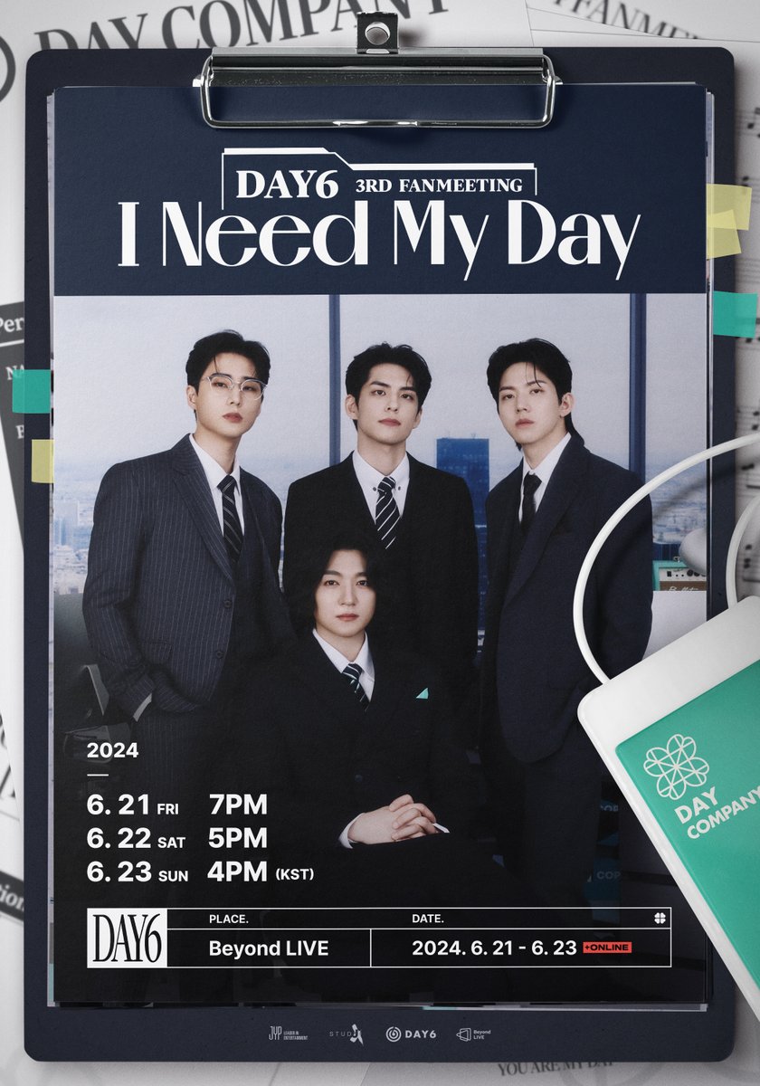 Beyond LIVE - DAY6 3RD FANMEETING
'I Need My Day'🍀

Ticket Open Notice

bit.ly/3V1Xz1r

#DAY6 #데이식스
#MyDay
#DAY6_3RD_FANMEETING
#I_Need_My_Day
#BeyondLIVE