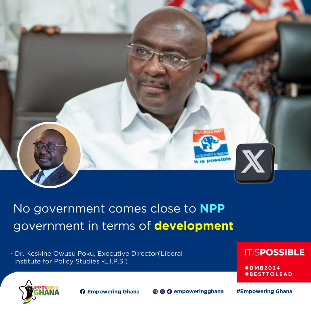 Preparing Ghana for the Fourth Industry is the focus of NPP and Dr. Bawumia

#EmpoweringGhana #Ghana #Bawumia2024 #NationBuilding #NPP #FutureLeadership #Bawumia #BreakingThe8WithBawumia #GhanaNews

Spintex | Shatta Wale | Circle | Ewes | Jakpa | Cheddar | Godfred Dame