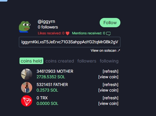 baig1995's tweet photo. @W0LF0FCRYPT0 Izzy hold $father on pumpfun do check out
https://t.co/6kFH18pMO6 https://t.co/aJMdePUs70