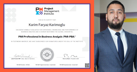 11th PMI-PBA certificate by PM Academy   

#pmacademy #PMIPBA #pmipbaexambaku #PMIPBAExamPrep #PMIPBAExam #pmipbabaku #businessanalysisbaku #businessanalysisazerbaijan #pmipbamentor #businessanalysis #BusinessAnalyst