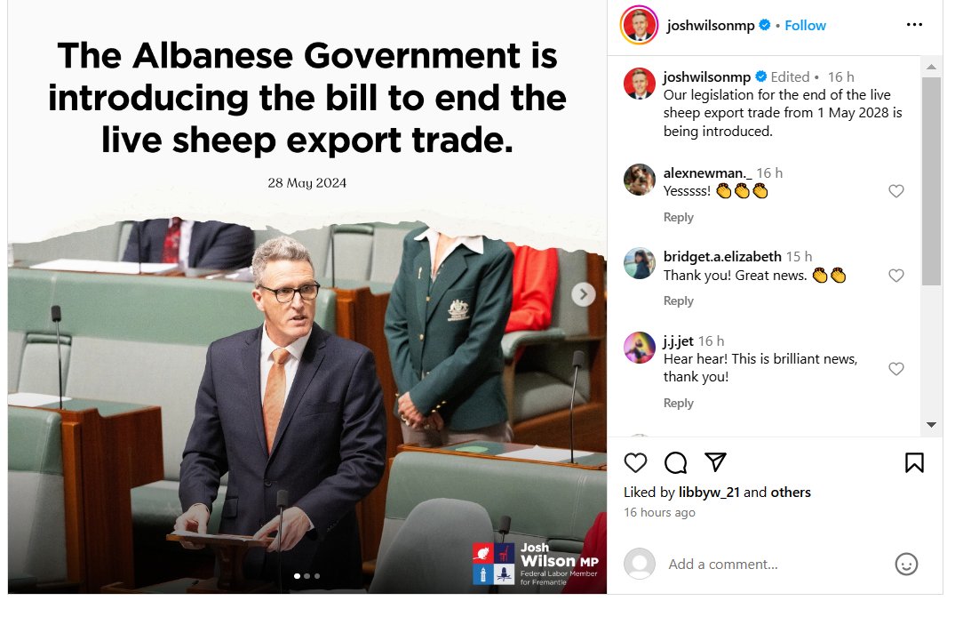 when live sheep export cruelty people say govt isn't listening, they mean govt isn't caving in to the demands of a grubby marginal industry with a massive sense of entitlement. Instead, govt is finally doing what majority of Australians have called for for decades
#banliveexport