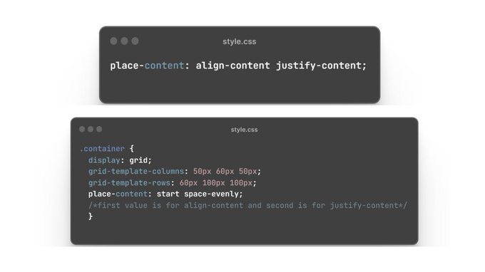 CSS Grid Container Properties🔥 Open this🧵 https://t.co/tDKDdzp86y ...