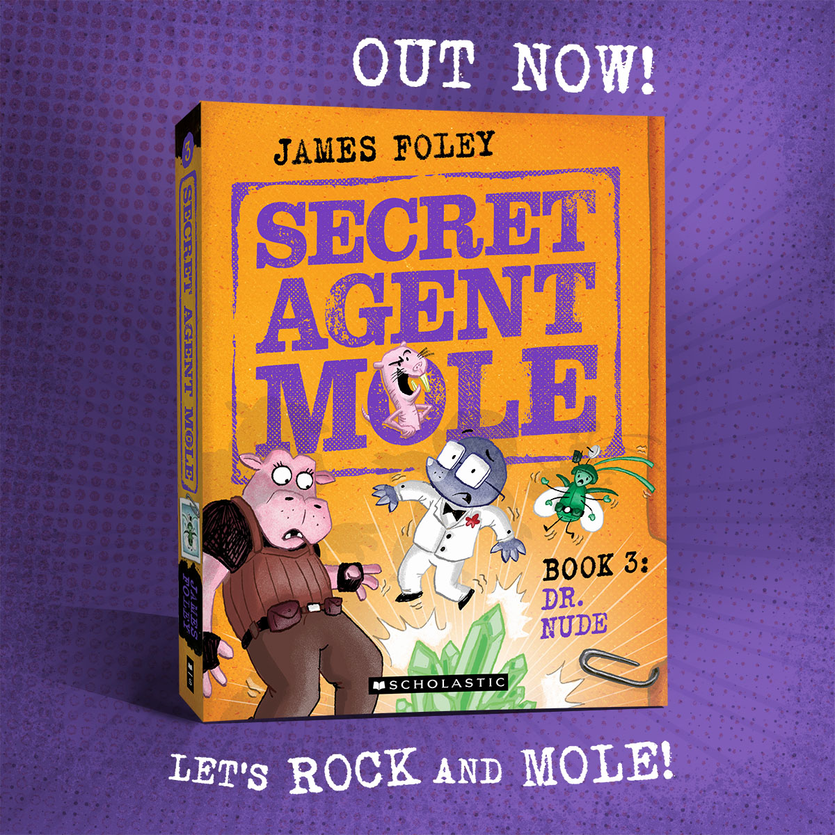 Jamesfoleybooks's tweet photo. Villains gonna monologue. 

Secret Agent Mole book 3: DR NUDE is out now!

Buy it here: https://t.co/xMPzfMp5q8

@ScholasticAUS #SecretAgentMole #LetsRockAndMole https://t.co/obFPZeviGn