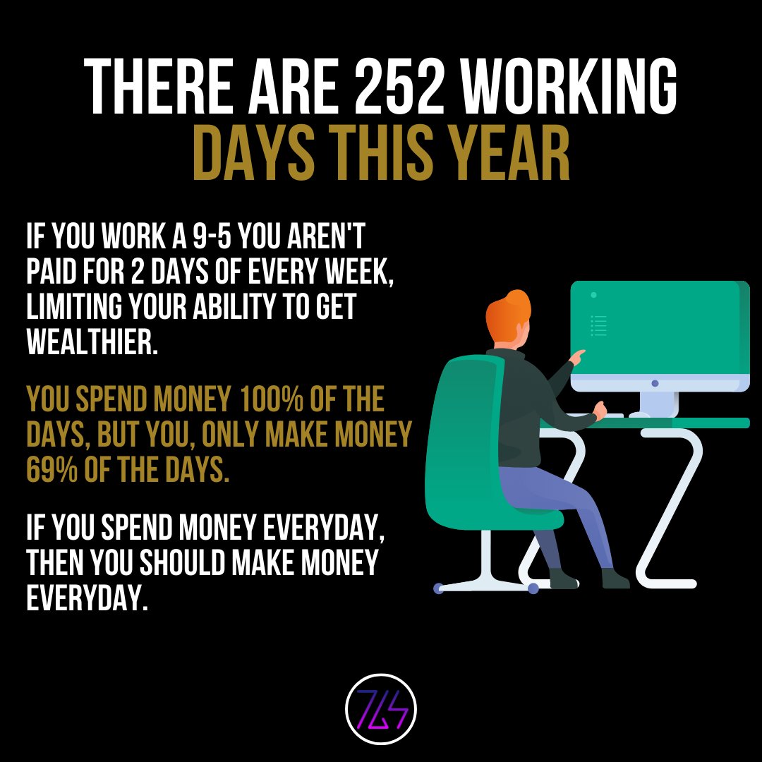 mytgsteam's tweet photo. Only working a 9-5 job won't make you wealthy. It's time to discover passive income streams! ???? #getrichslowly https://t.co/52eDLyrNCH
