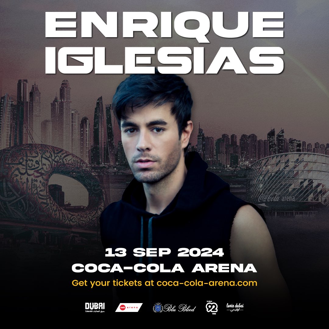 #DUBAI, PRE-SALE tickets for the show are available now!!! See you soon coca-cola-arena.com/music/609/enri…