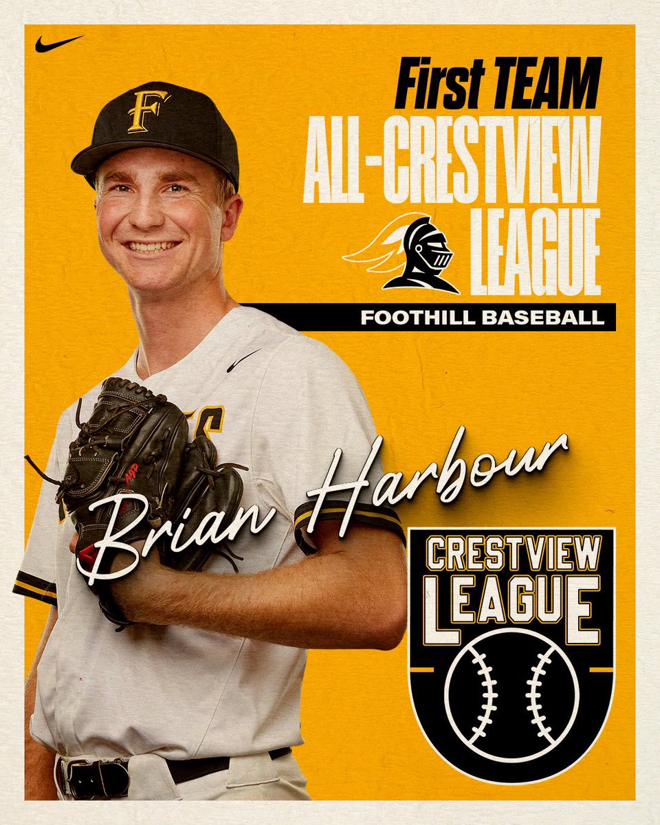 Foothill Baseball (@foothillbasebal) on Twitter photo Congratulations to Brian Harbour for being named First Team All-Crestview League <a href="/BrianHarbour25/">Brian Harbour</a> Congratulations to Brian Harbour for being named First Team All-Crestview League <a href="/BrianHarbour25/">Brian Harbour</a>