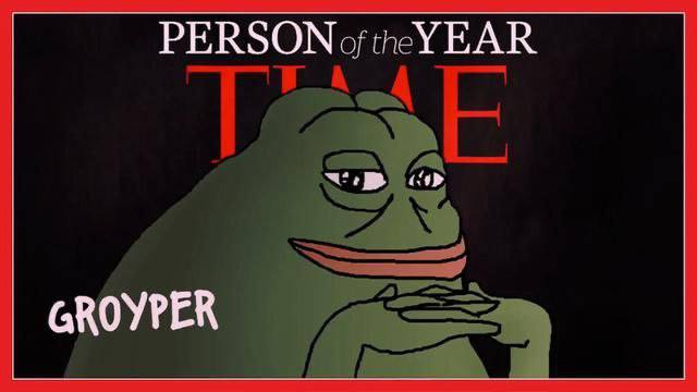 GroyperOnETH's tweet photo. #GROYPER going for it this year just like his 4CHAN frens $PEPE and $APU https://t.co/lcvANaOlNT