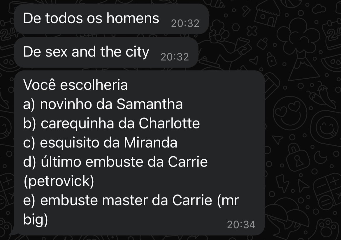 grandes questões de terça à noite 🗣️
#sexandthecity