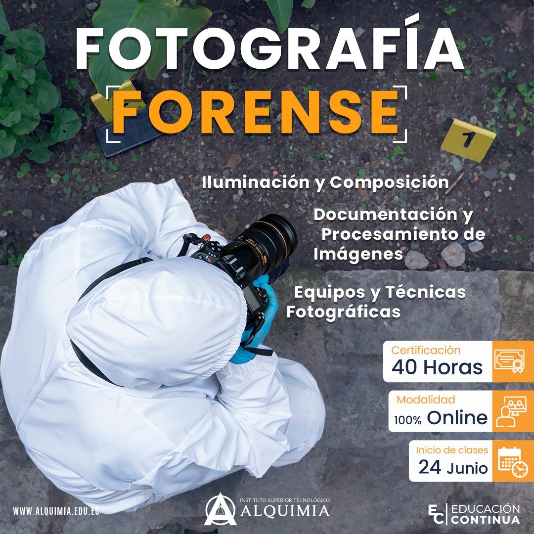 AlquimiaInstit1's tweet photo. ¿Te apasiona la investigación criminal y la tecnología? ¡Este curso es para ti! 
En este curso, aprenderás a:
Capturar y analizar evidencia crucial 
Utilizar técnicas avanzadas de fotografía forense 
Desempeñarte en investigaciones criminales con habilidades profesionales https://t.co/41lCiPUydf