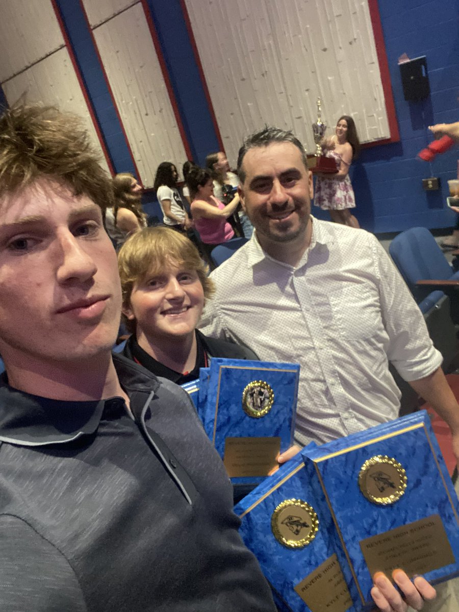 RHSpatriotsBASE's tweet photo. RHS Sports Awards Night…these guys are gonna need a duffle bag! https://t.co/P8rCPmeSHI